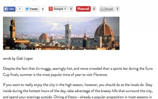 Florence: Summer and the City