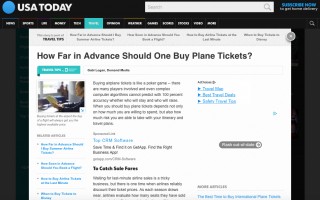 How Far in Advance Should One Buy Plane Tickets?