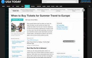 When to Buy Tickets for Summer Travel to Europe
